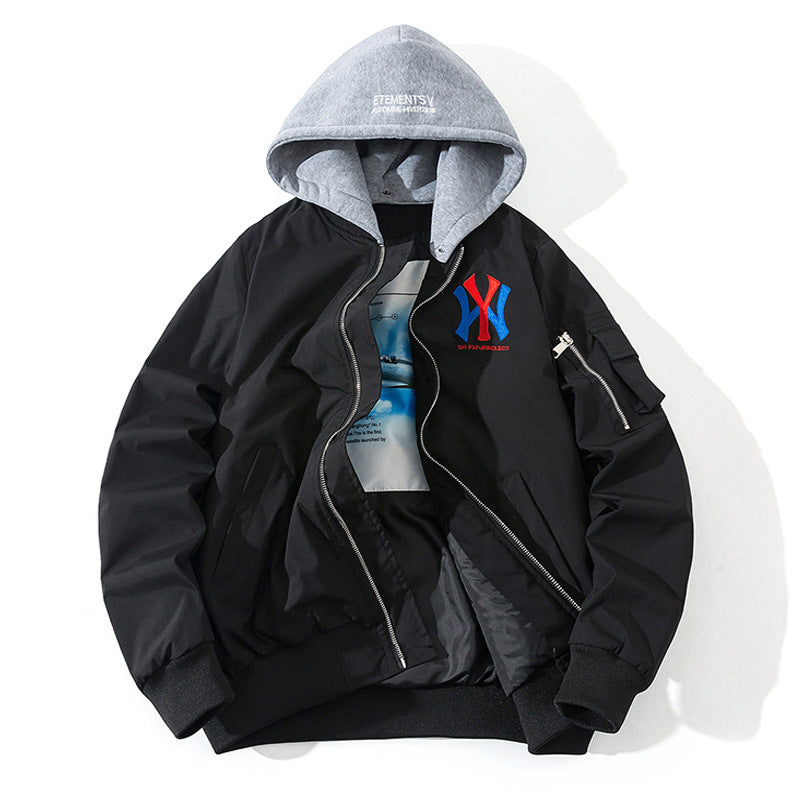 New York NYC Varsity Jacket Autumn and Winter Bomber Jacket Embroidered Hip Hop Baseball Uniform