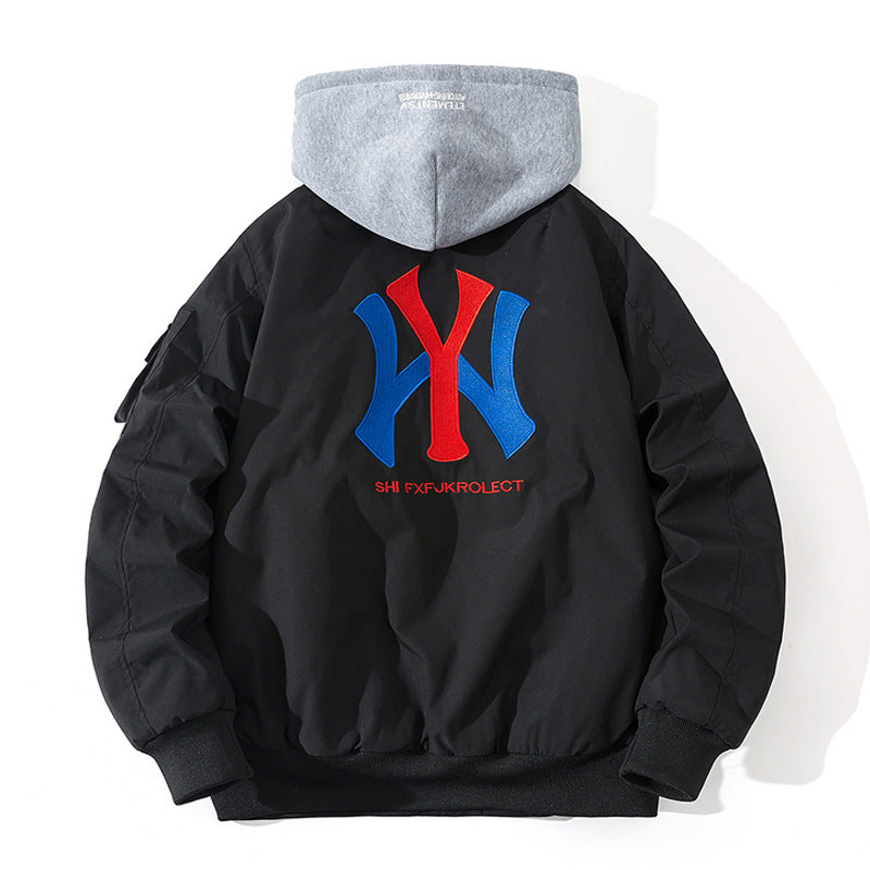 New York NYC Varsity Jacket Autumn and Winter Bomber Jacket Embroidered Hip Hop Baseball Uniform