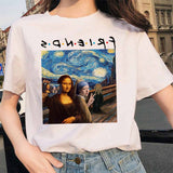 Friends Joey T Shirt Mona Lisa Starry Sky Short Sleeve T-shirt