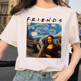 Friends Joey T Shirt Mona Lisa Starry Sky Short Sleeve T-shirt