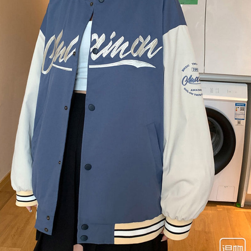 Dodgers Letter Man Jacket Outfit Senior Jackets Varsity Baseball College Coat Spring and Autumn Casual Jacket Coat Men and Women