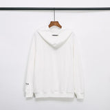 Fog Hoodie Autumn and Winter Double Line ThreeDimensional Adhesive Letter Cotton Terry Hooded Sweater Fear Of God