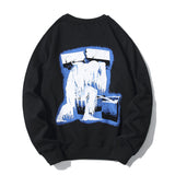 Off White Sweatshirts Long Sleeve round Neck Neck Sweater Spring Arrow Cotton Pullover round Neck Sweater