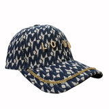 Vintage Check Baseball Cap Rhinestone Plaid