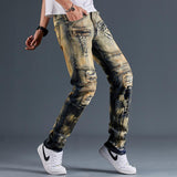 Tactics Style Outdoor Casual Pants Slim Stretch Skinny Motorcycle Jeans