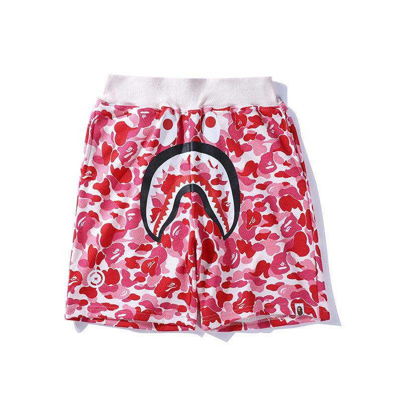 Shark Print Shorts Shark Head Camouflage Bottom Pattern Casual Shorts Men and Women Fashion Tether Shorts