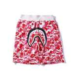 Shark Print Shorts Shark Head Camouflage Bottom Pattern Casual Shorts Men and Women Fashion Tether Shorts