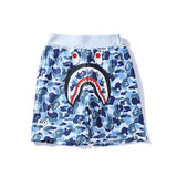 Shark Print Shorts Shark Head Camouflage Bottom Pattern Casual Shorts Men and Women Fashion Tether Shorts