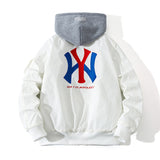 New York NYC Varsity Jacket Autumn and Winter Bomber Jacket Embroidered Hip Hop Baseball Uniform