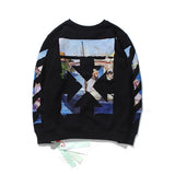Off White Sweatshirts Long Sleeve round Neck Sweater for Men and Women