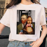 Friends Joey T Shirt Mona Lisa Starry Sky Short Sleeve T-shirt