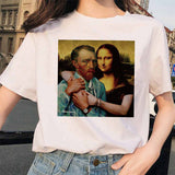 Friends Joey T Shirt Mona Lisa Starry Sky Short Sleeve T-shirt