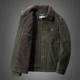 John Dutton Jacket Corduroy Jacket Loose plus Size Cotton-Padded Coat Casual Warm Jacket