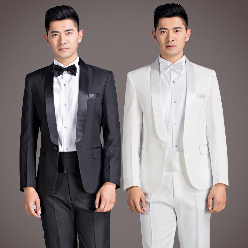 Casual Groom Attire Tuxedo Suits for Men Business Men Suit Men's Clothing Host Singer Stage