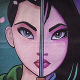 Charlie Luciano T Shirt Black Fairy Tale Series Hua Mulan Cotton Loose Couple