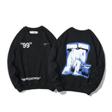 Off White Sweatshirts Long Sleeve round Neck Neck Sweater Spring Arrow Cotton Pullover round Neck Sweater