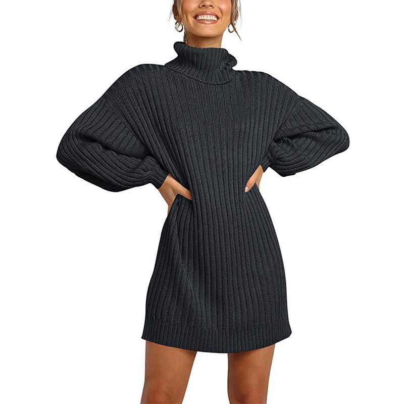 Sweater Dress Outfit With Tights 2 Pieces Set Autumn and Winter Fashion Women's Sweater Knitwear Dress