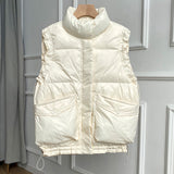 Women Winter Coats Puffer down Vest down Jacket Women's Vest