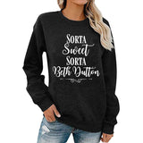 Beth Dutton Outfits Sorta Sweet Sorta Beth Dutton Winter Letter Casual round Neck Sweater