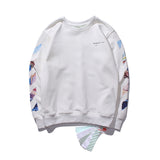 Off White Sweatshirts Long Sleeve round Neck Sweater for Men and Women