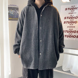 Corduroy Patch Jacket Fall Winter Coat Loose Jacket