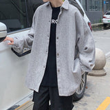 Corduroy Patch Jacket Fall Winter Coat Loose Jacket