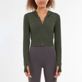 Anti Sweat Closing Long Sleeve Yoga Blouse