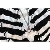 Men's T Shirt Summer Casual Tops Printed Short Sleeve T-shirt Men's Necklace Decorative Half Sleeve High Street Fashionable Half Sleeve