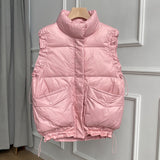 Women Winter Coats Puffer down Vest down Jacket Women's Vest