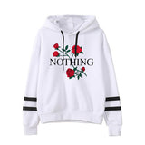 Black Rose Hoodie Rose Pattern Sweater