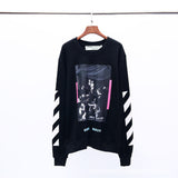 Off White Sweatshirts Long Sleeve Round Neck Neck Sweater Ow Large Size Loose Terry Round Neck Pullover