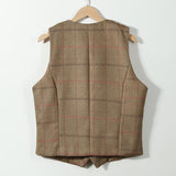 Tuxedo Vests Men Suit Vest Winter Casual V-neck Single Breasted Vest Coat