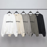 Fog Sweatshirt Hoodie Letter Crew Neck Sweater Men'S High Street Loose Trendy Large Size Retro Sports Fear Of God essential