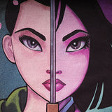 Charlie Luciano Hoodie Mulan Cartoon Print Loose Cotton