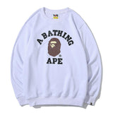 Shark Print Sweatshirts Autumn and Winter Men's Printed Cotton Terry round Neck Sweater T-shirt