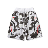 Shark Print Shorts Camouflage Stitching Teeth Pattern Summer Men's Casual Cotton Shorts Fifth Pants