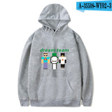 Dreamwastaken Men's Novelty Hoodies Dream Merch Shirt 2D Printed Casual Fashion Loose Hooded Sweater