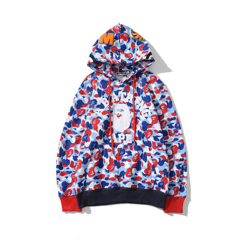 Shark Print Hoodie Autumn Men's and Women's Shark Hooded Sweater