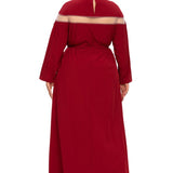 Women Plus Size Maxi Dresses Muslim Chiffon Arabic Dress