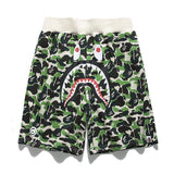 Shark Print Shorts Trendy Brand Camouflage Teeth Printed Men's Cotton Shorts