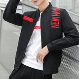 Embroidered Slim Youth Flight Hooded Casual Men's Clothing Men Bomber Jacket