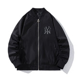 New York NYC Varsity Jacket Cotton-Padded Baseball Uniform Sequined Embroidered Jacket
