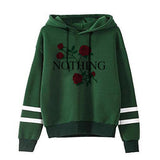 Black Rose Hoodie Rose Pattern Sweater