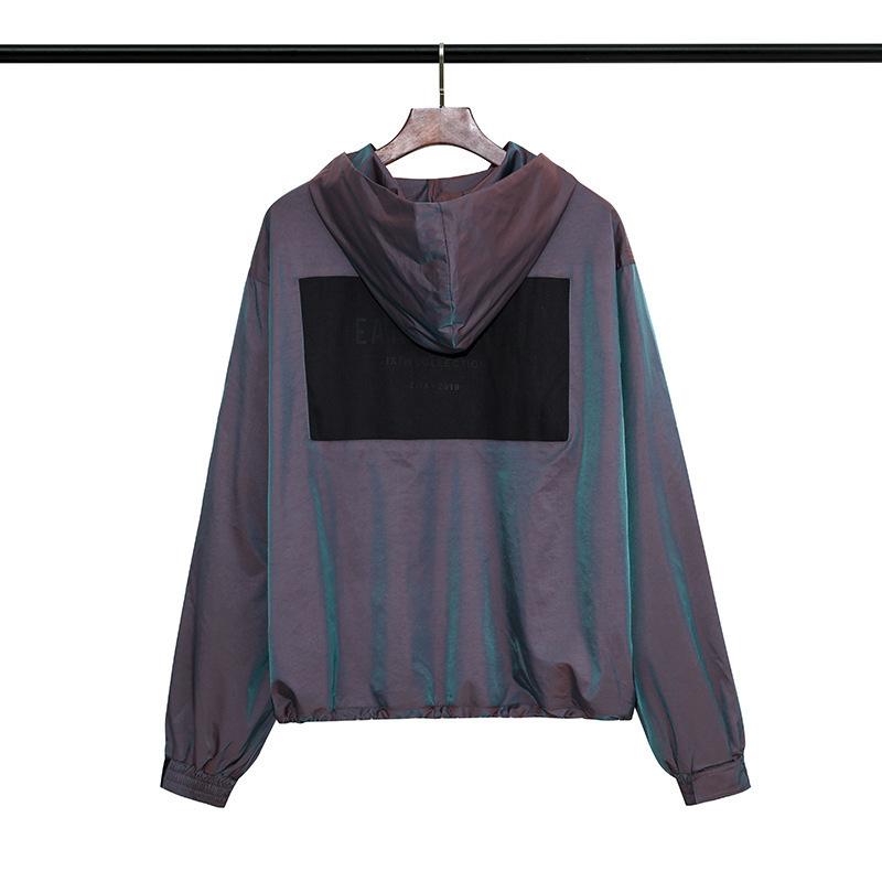 Fog Hoodie High Street Fashion Brand Men's Gradient Large Size Retro Sports Double Zipper Jacket Trench Coat Fear Of God