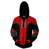 Men Spider Hoodie 3D Printed Spider-Man Fashion Zipper Hooded Sweater