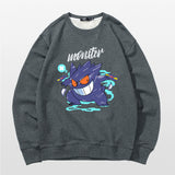 Men and Women Pokemon Pikachu Hoodie Pokémon round Neck Sweater