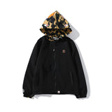 Shark Print Hoodie Autumn and Winter Men's and Women's Shark Head Camouflage Hat Windbreaker Sweater