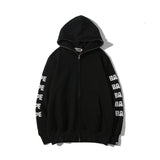 Shark Print Hoodie Spring and Autumn Men's Floral Print Long Sleeve Pullover Hoodie Women's