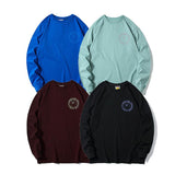 Shark Print Sweatshirts Spring and Autumn Cotton round Neck Long Sleeves T-shirt Men and Women
