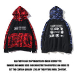 Shark Print Hoodie Fashion Brand Spring and Autumn Men's and Women's Digital Sweater
